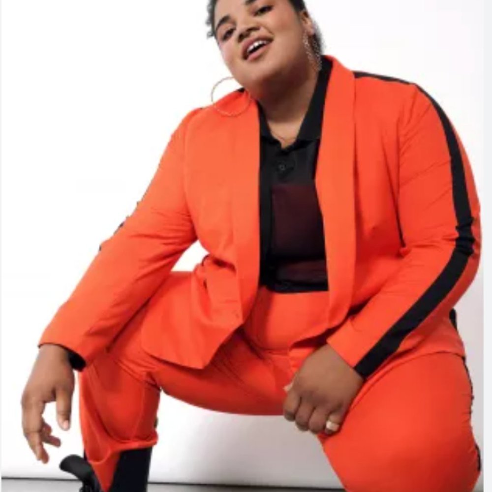 WILDFANG THE EMPOWER COLORBLOCK TUX BLAZER - 1X